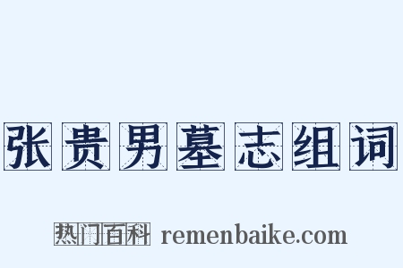 张贵男墓志组词是什么意思的图片